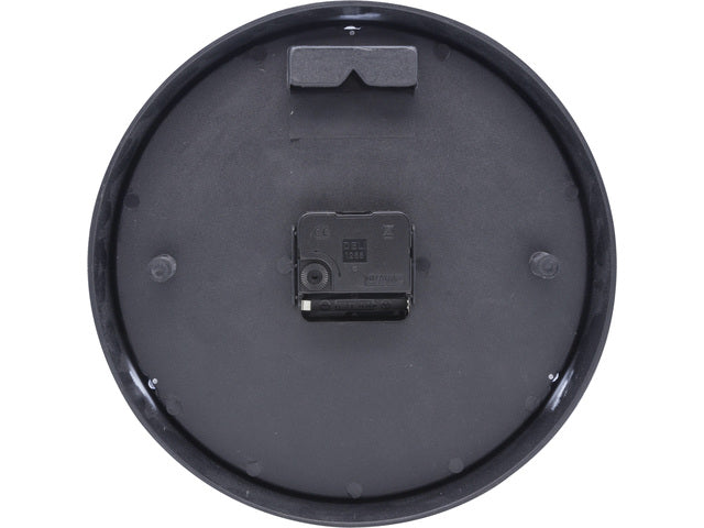 wandklok NXT diam. 26cm kunststof zwart, witte wijzerplaat