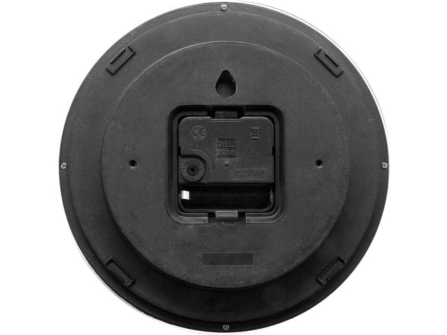 wandklok NXT diameter 20cm kunststof wit, witte wijzerplaat