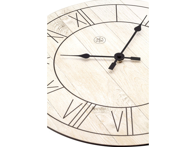 Wandklok nXt Paul dia 40cm hout wit