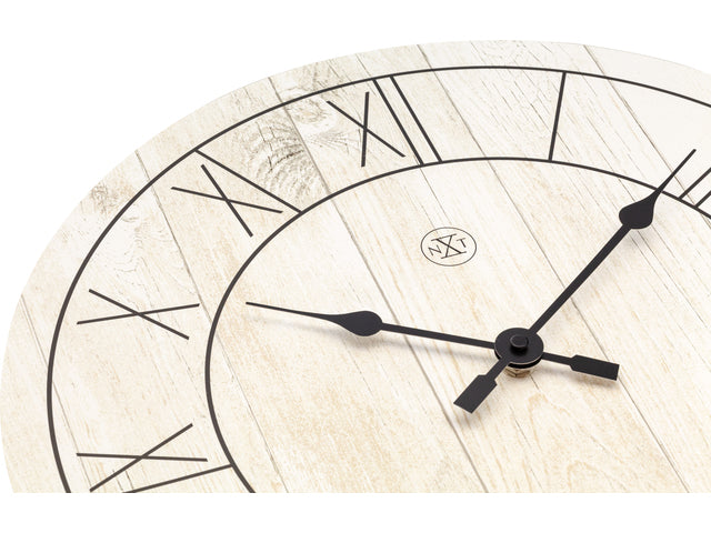 Wandklok nXt Paul dia 40cm hout wit
