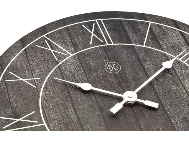 Wandklok nXt Paul dia 40cm hout zwart
