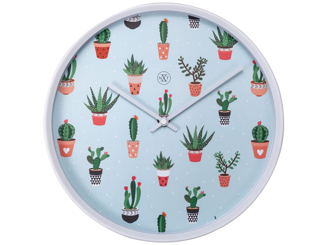 Wandklok nXt Cactus dia 30cm kunststof wit