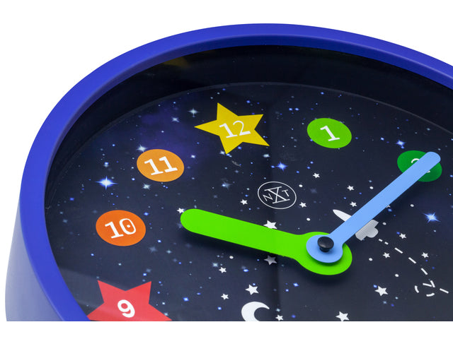 Wandklok nXt Apollo dia 26cm kunststof blauw