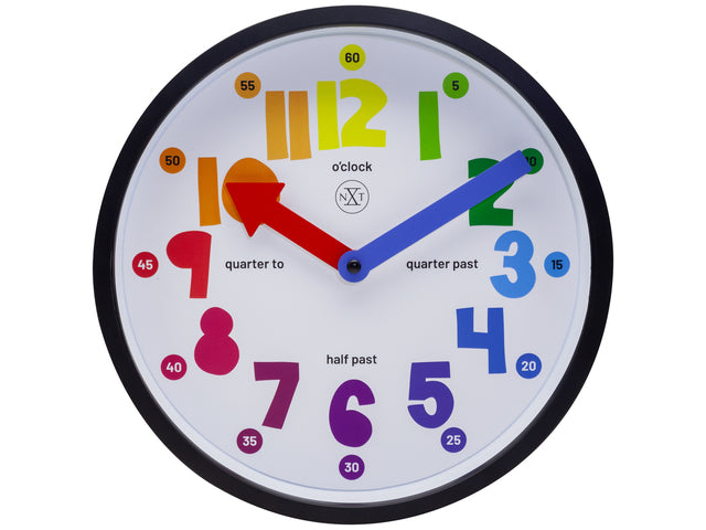 Wandklok nXt Sophia dia 26 cm kunststof zwart