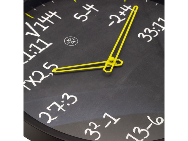 Reken wandkllok - 30cm -Stille klok- Rekenformule ontwerp - nXt by NeXtime - "Wiskunde"