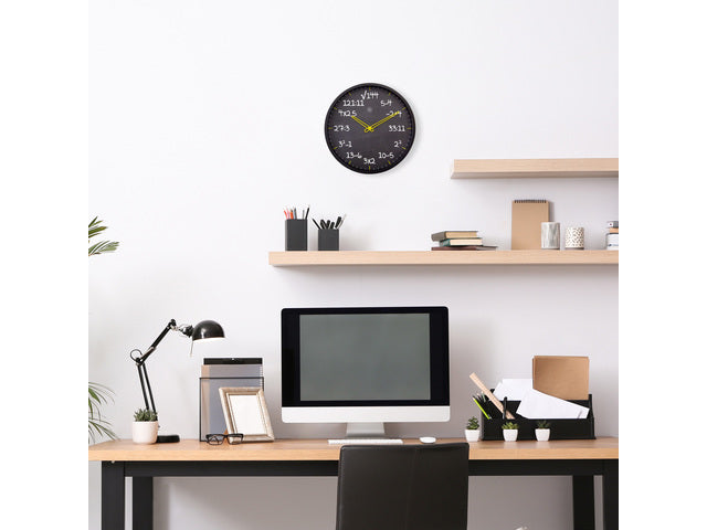 Reken wandkllok - 30cm -Stille klok- Rekenformule ontwerp - nXt by NeXtime - "Wiskunde"