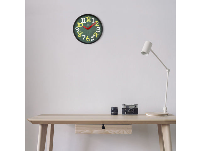 Wandklok NXT dia 30cm Groen Kunststof Krijtbord