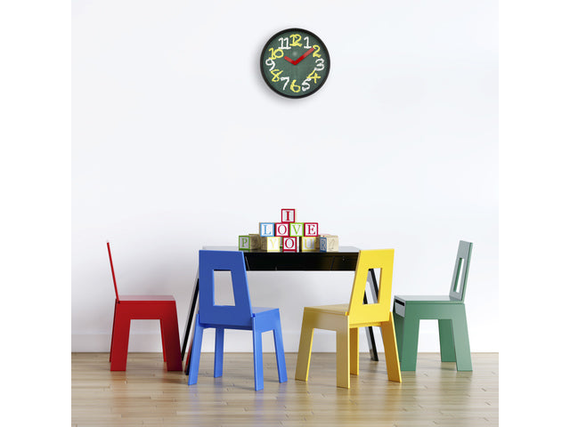 Wandklok NXT dia 30cm Groen Kunststof Krijtbord