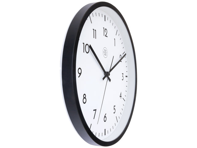 Wandklok NXT dia 30cm zwart/wit kunststof Easy Big
