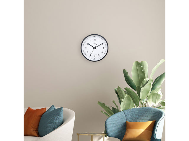 Wandklok NXT dia 30cm zwart/wit kunststof Easy Big