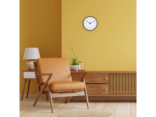 Wandklok NXT dia 30cm zwart/wit kunststof Easy Big