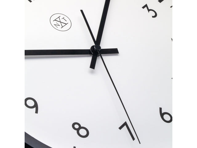 Wandklok NXT dia 30cm zwart/wit kunststof Easy Big