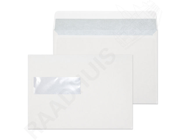 Dienstenvelop venster links Raadhuis 156x220mm EA5 wit gegomd doos a 500 stuks