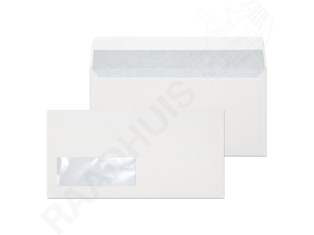 Dienstenvelop venster links Raadhuis 110x220mm DL (EA5/6) met plakstrip krimp a 25 stuks