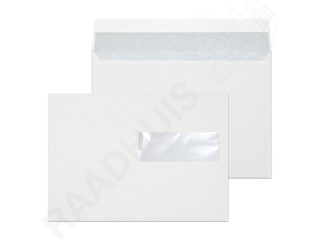 Dienstenvelop venster rechts Raadhuis 156x220mm EA5 wit met plakstrip doos a 500 stuks