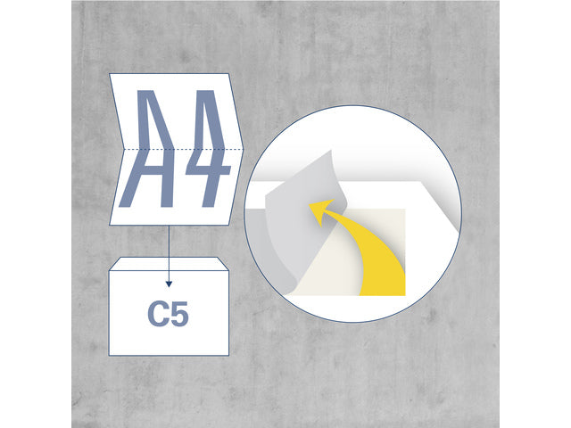 Dienstumschlag für das rechte Rathaus, 162 x 229 mm, C5, mit Streifen für 500 Stück
