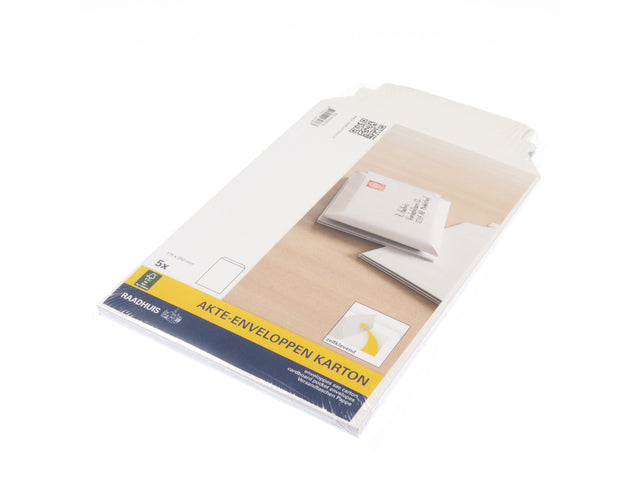 Envelop Raadhuis 176x250mm karton wit 5 stuks