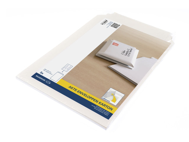 Envelop Raadhuis 229x324mm karton wit 5 stuks