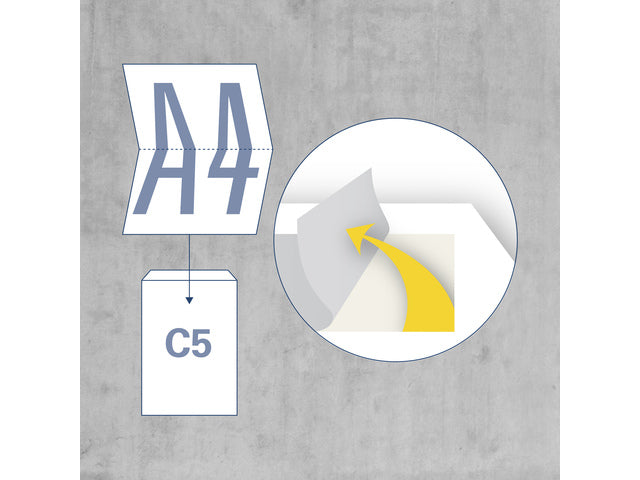 Akte envelop Raadhuis 162x229mm C5 met plakstrip krimp a 10 stuks.