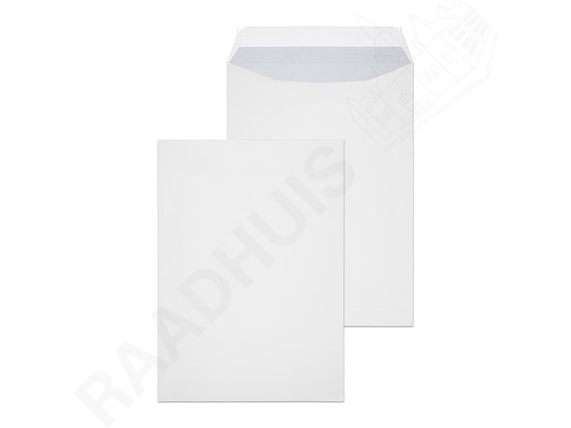 Akte envelop Raadhuis 229x324mm C4 wit met plakstrip doos a 250 stuks