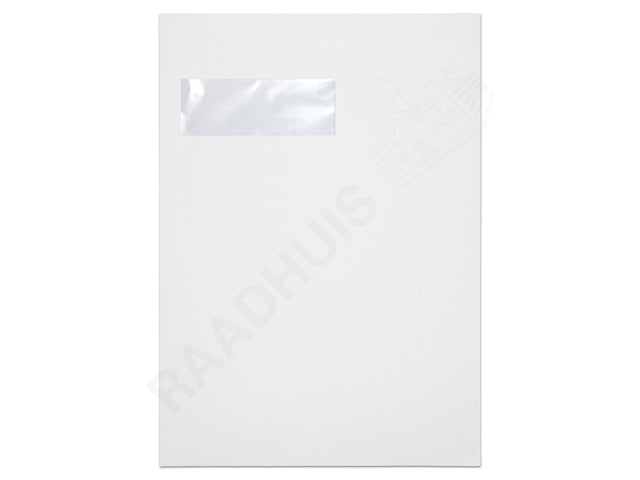 Envelop Raadhuis 229x324 C4 VL akte plakstrip wit 120gr 25 stuks