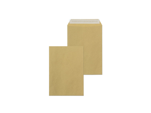 Envelop Raadhuis 162x229mm C5 akte plakstrip kraft 90gr 500 stuks in doos