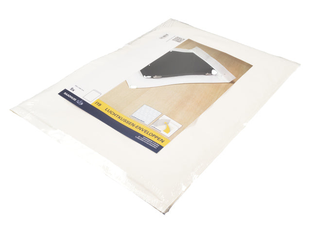 Luchtkussenenvelop Raadhuis 300x445mm I19 wit plakstrip krimp a 5 stuks