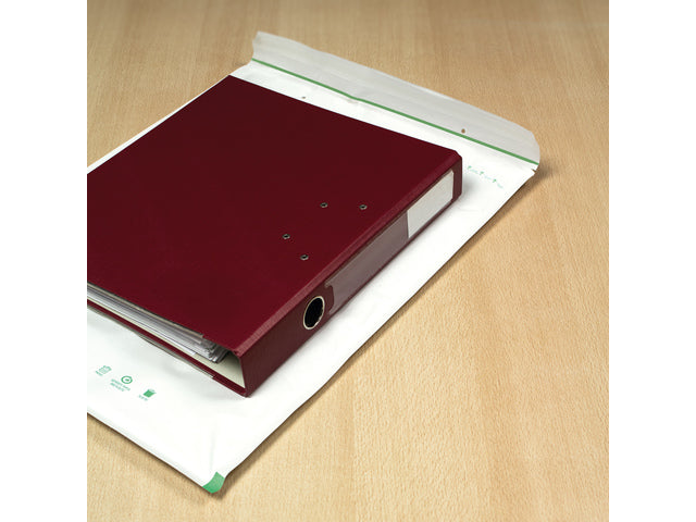 Luchtkussenenvelop Raadhuis 350x470mm K20 wit plakstrip doos a 50 stuks