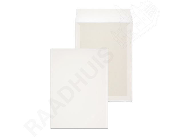 Bordrugenvelop Raadhuis 229x324mm C4 wit met plakstrip doos a 100 stuks