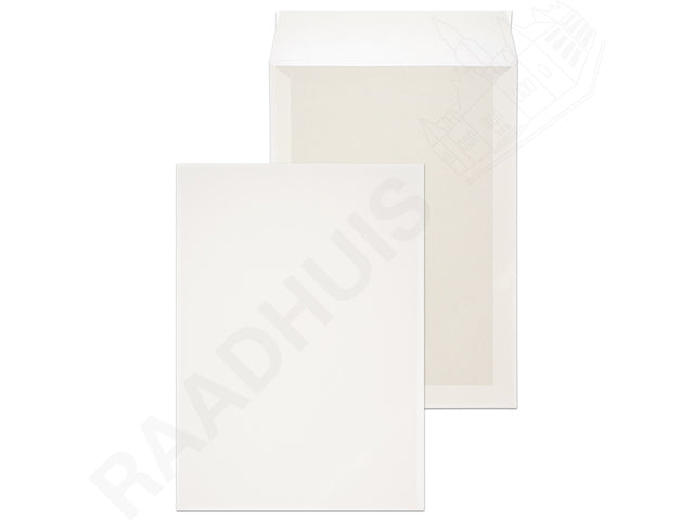 Bordrugenvelop Raadhuis 262x371mm EB4 wit met plakstrip doos a 100 stuks