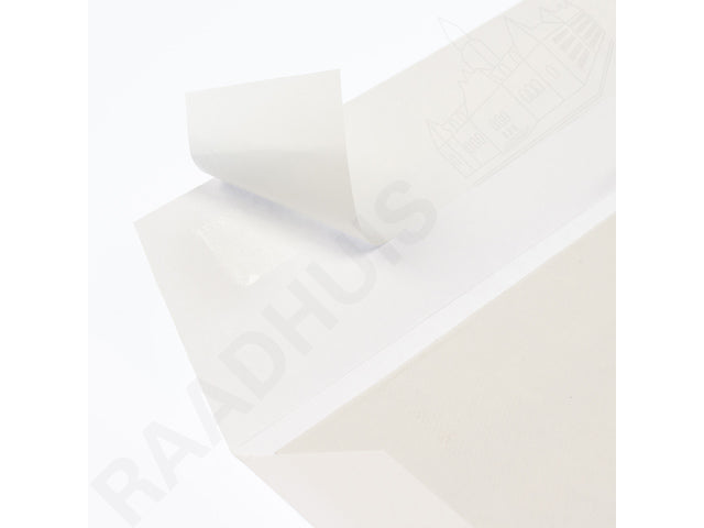 Bordrugenvelop Raadhuis 262x371mm EB4 wit met plakstrip doos a 100 stuks