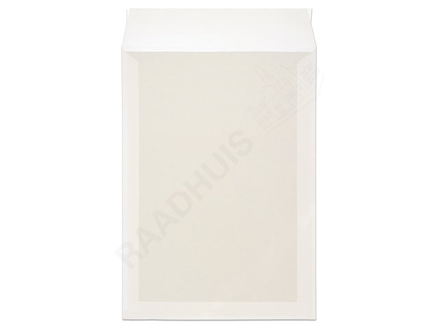 Bordrugenvelop Raadhuis 262x371mm EB4 wit met plakstrip doos a 100 stuks