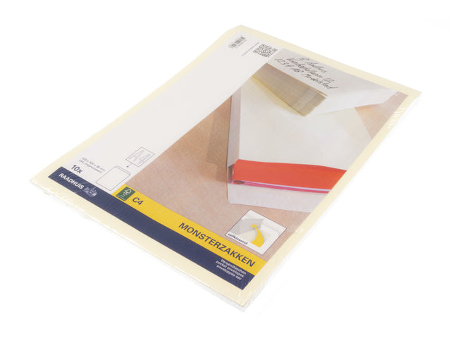 Monsterzak Raadhuis 229x324x38mm C4 cremefarbener Plattenstreifen mit 10 Stück