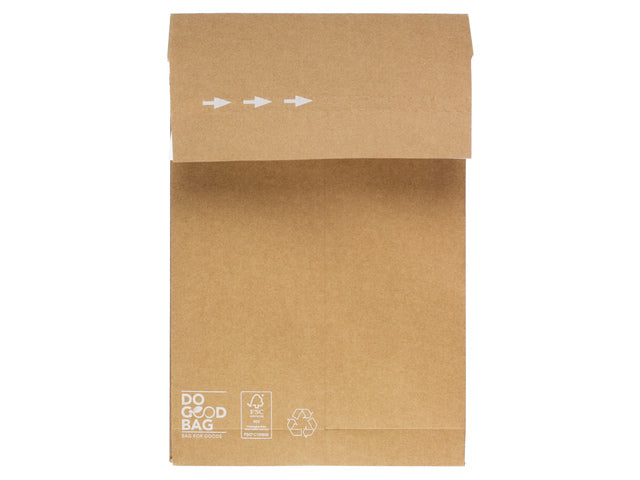 Monsterzak Raadhuis 200x300x50 mm kraftliner recycling 10 st bruin Do Good Bag 135 gram