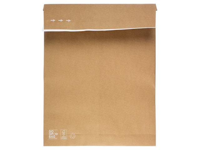 Monsterzak Raadhuis 380x480x80 mm kraftliner recycling 10 st bruin Do Good Bag 135 gram