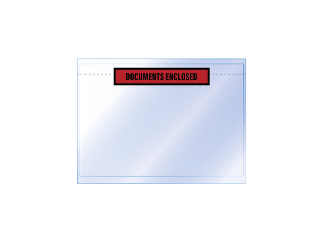 Paklijstenvelop binnenmaat 165x122mm A6 50 micron documents enclosed 1000 stuks