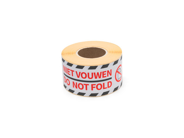 Gevaaretiket Raadhuis 46x125mm rol 250 stuks Niet vouwen EN/NL wit/rood