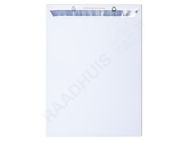 Verzendenvelop Raadhuis 235x310mm transparant met plakstrip krimp a 50st.