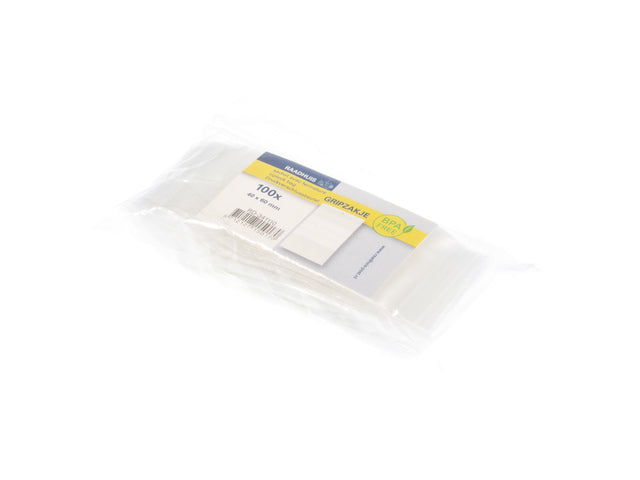 Gripzak Raadhuis 40x60mm met schrijfvlak, krimp à 100 stuks