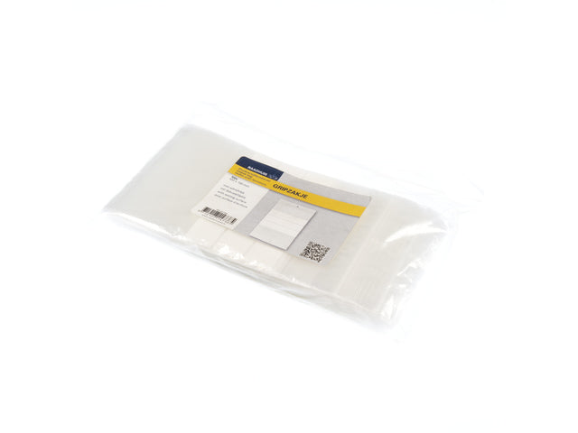 Gripzak Raadhuis 100x150mm met schrijfvlak, krimp a 100 stuks