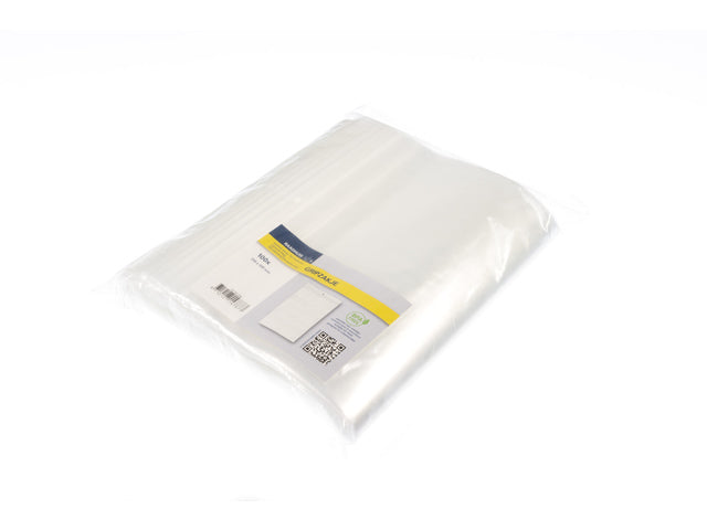 Gripzak Raadhuis 230x320mm zonder schrijfvlak, krimp a 100 stuks