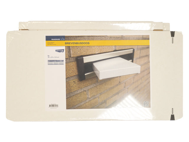 Brievenbusdoos Raadhuis A4+ 350x250x28mm mit 650gr Duplex-Krimp und 5 Stück
