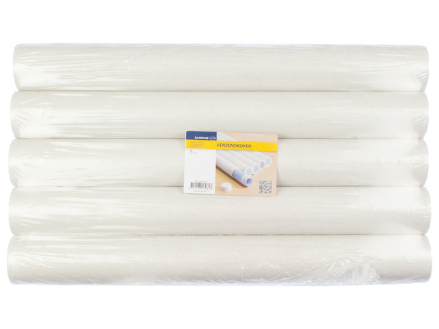 Verzendkoker Raadhuis A2 450x50mm rond wit krimp a 5 stuks