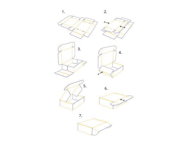 Postpaket, 6 Räume, 485 x 260 x 185 mm, mit 5 Stück