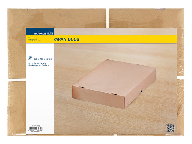 Paratdoos Raadhuis hersluitbaar 305x215x50mm braun 10 Stück