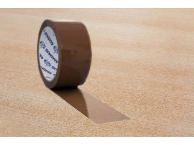 Verpakkingstape Raadhuis PP 48mmx66m bruin, low noise