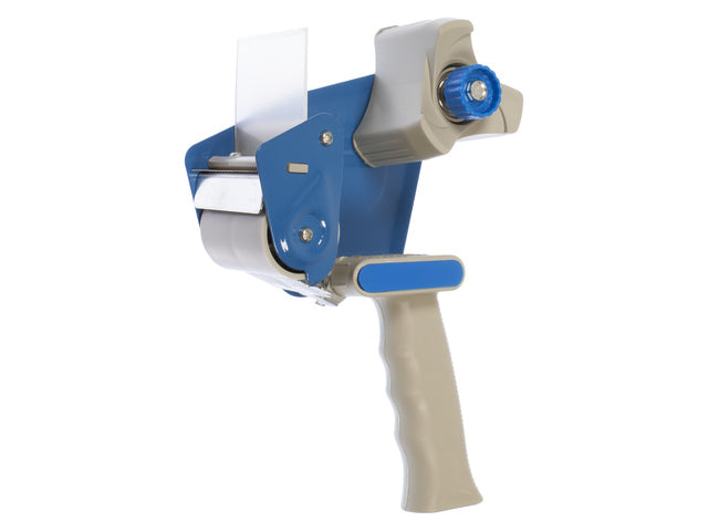 Tape dispenser Raadhuis met 2 rollen transparant PP tape 48mmx66m low noise