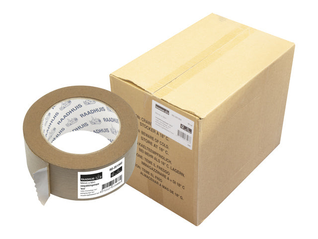 Verpackungsklebeband ECO Raadhuis 50 mm x 50 m aus Papier auf 36 Rollen