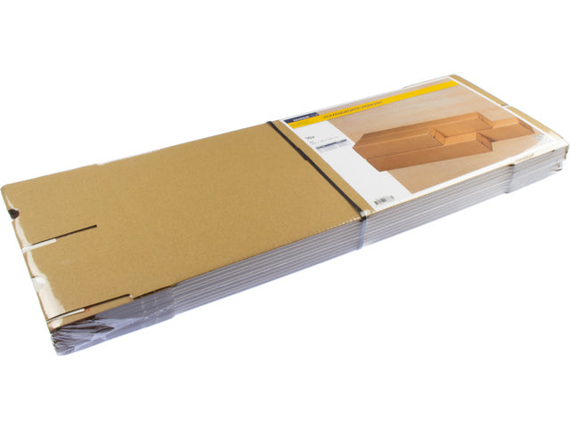 Verzendkoker Raadhuis vierkant A2 435x105x105mm krimp a 10 binnenmaat bruin