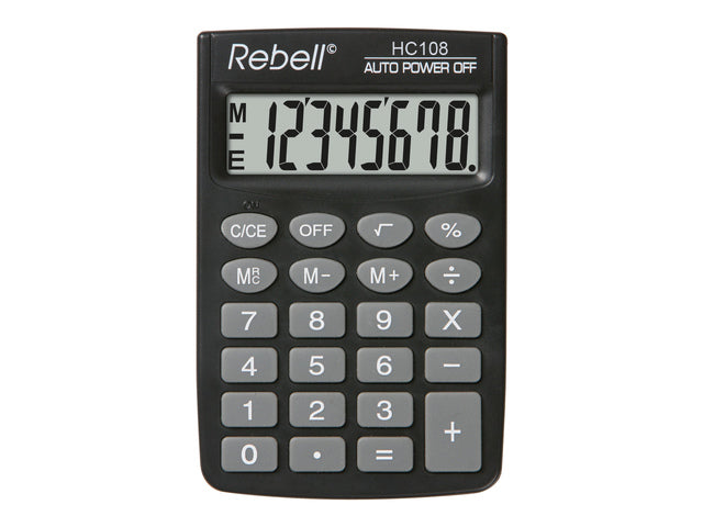 Rechner Rebell HC108 BX schwarz hand 8-stellig